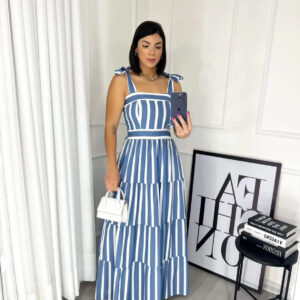 Vestido listrado clássico